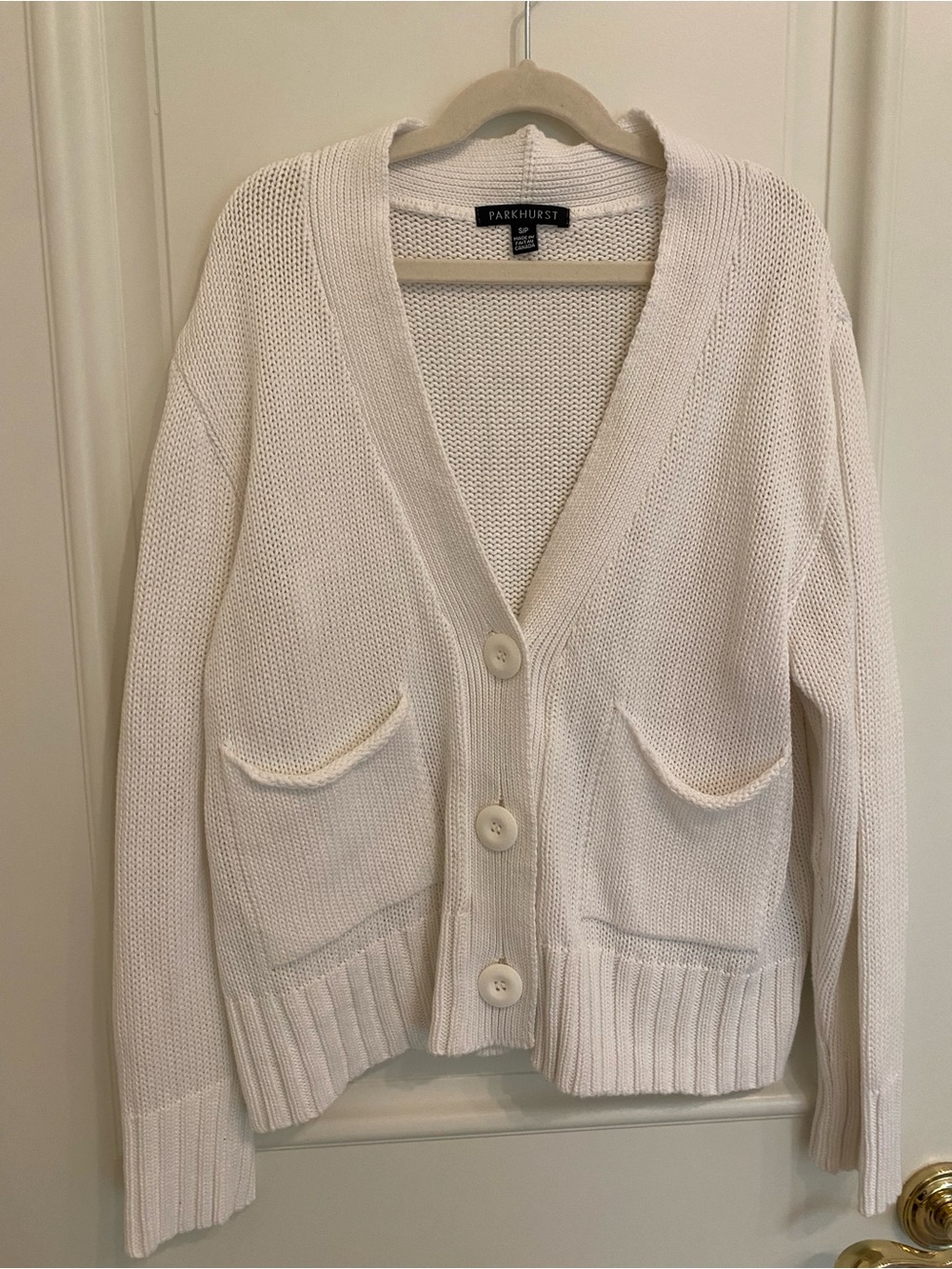 Parkhurst Chunky Cotton Button Front Cardigan